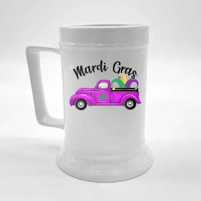 Mardi Gras Party Truck Front & Back Beer Stein