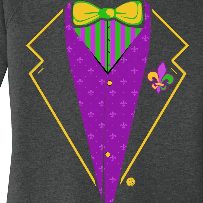 Mardi Gras Party Tux Women's Perfect Tri Tunic Long Sleeve Shirt