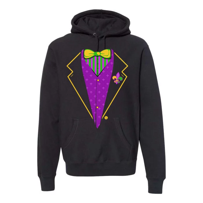 Mardi Gras Party Tux Premium Hoodie