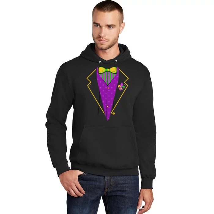 Mardi Gras Party Tux Tall Hoodie