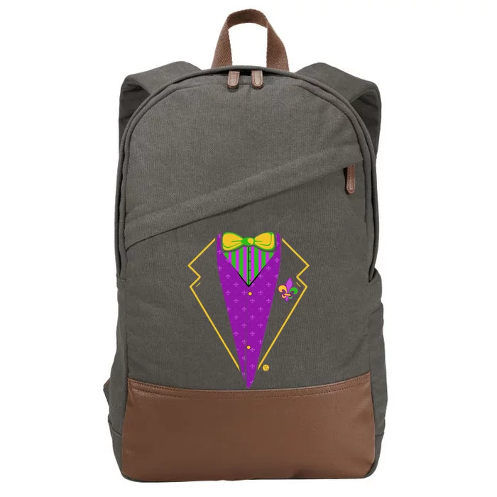 Mardi Gras Party Tux Cotton Canvas Backpack