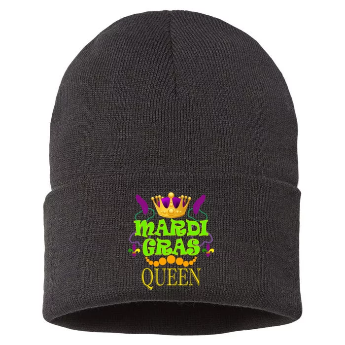 Mardi Gras Queen Sustainable Knit Beanie