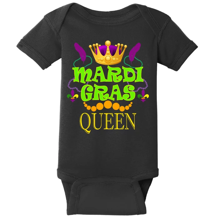 Mardi Gras Queen Baby Bodysuit