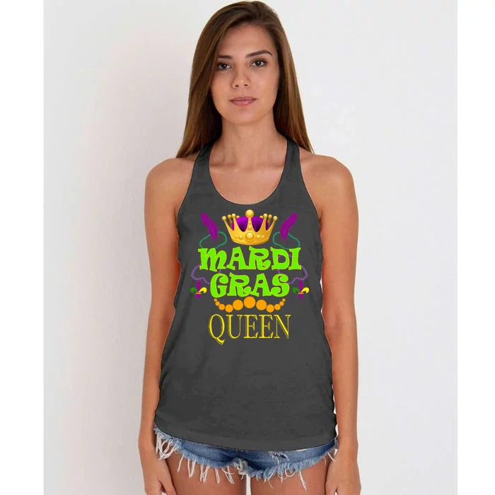 Mardi Gras Queen Women's Knotted Racerback Tank