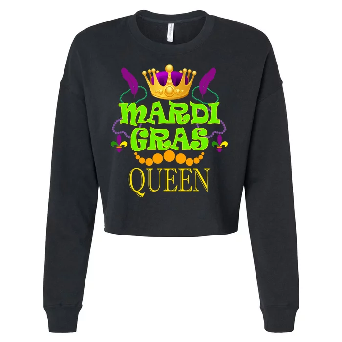 Mardi Gras Queen Cropped Pullover Crew