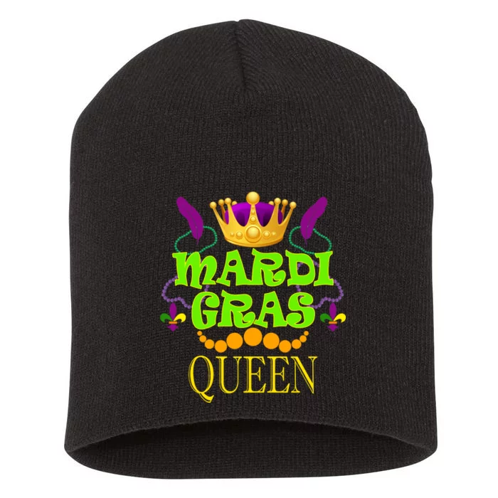 Mardi Gras Queen Short Acrylic Beanie