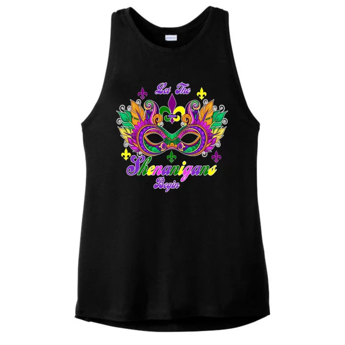 Mardi Gras Shenanigans Ladies Tri-Blend Wicking Tank