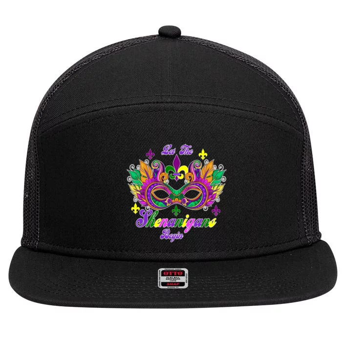 Mardi Gras Shenanigans 7 Panel Mesh Trucker Snapback Hat