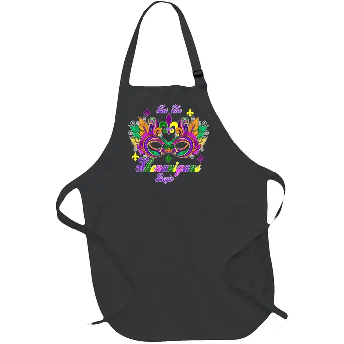 Mardi Gras Shenanigans Full-Length Apron With Pocket