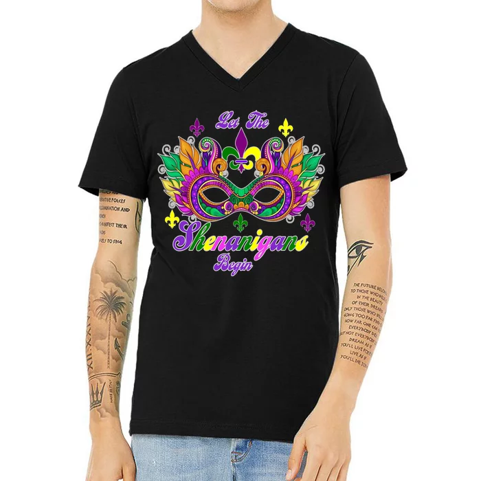 Mardi Gras Shenanigans V-Neck T-Shirt