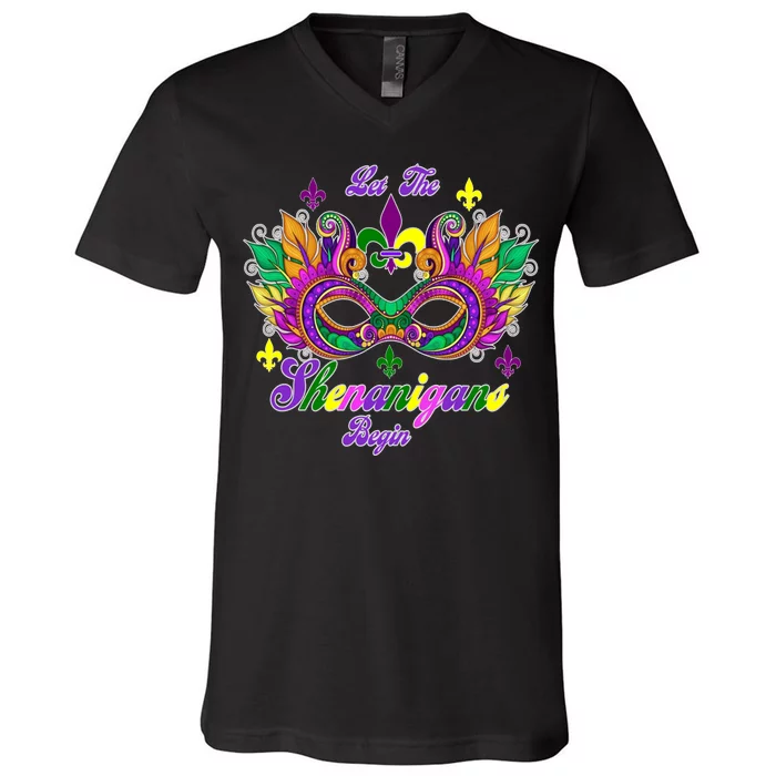 Mardi Gras Shenanigans V-Neck T-Shirt