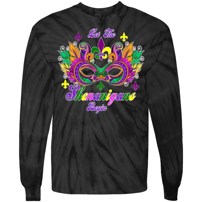 Mardi Gras Shenanigans Tie-Dye Long Sleeve Shirt