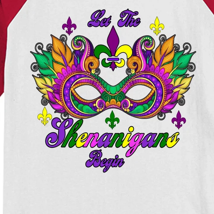 Mardi Gras Shenanigans Kids Colorblock Raglan Jersey