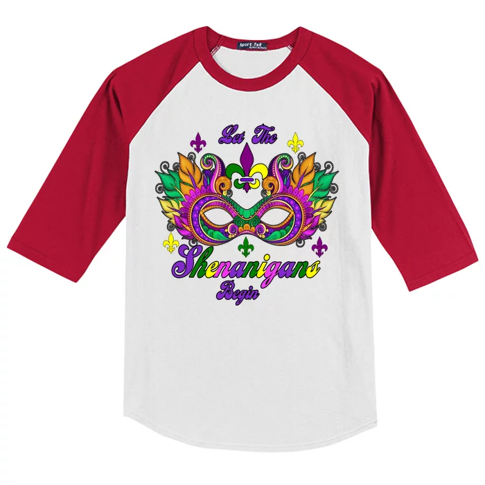 Mardi Gras Shenanigans Kids Colorblock Raglan Jersey