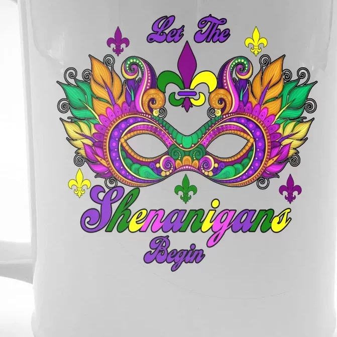 Mardi Gras Shenanigans Front & Back Beer Stein