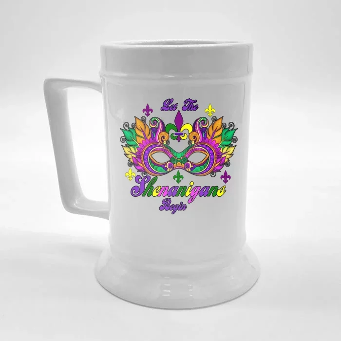 Mardi Gras Shenanigans Front & Back Beer Stein