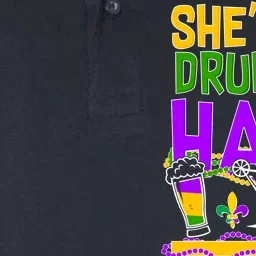 Mardi Gras She's My Drunker Half Softstyle Adult Sport Polo