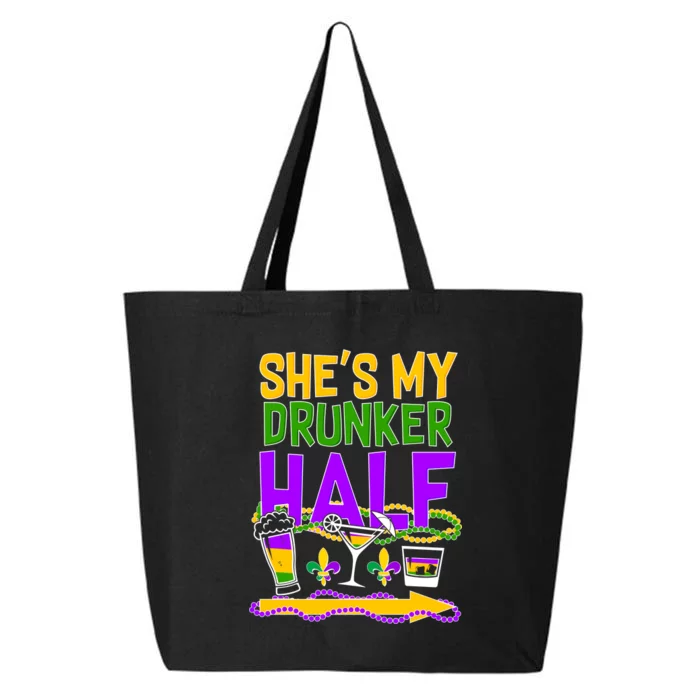 Mardi Gras She's My Drunker Half 25L Jumbo Tote