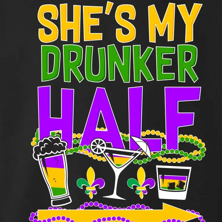 Mardi Gras She's My Drunker Half Toddler Hoodie