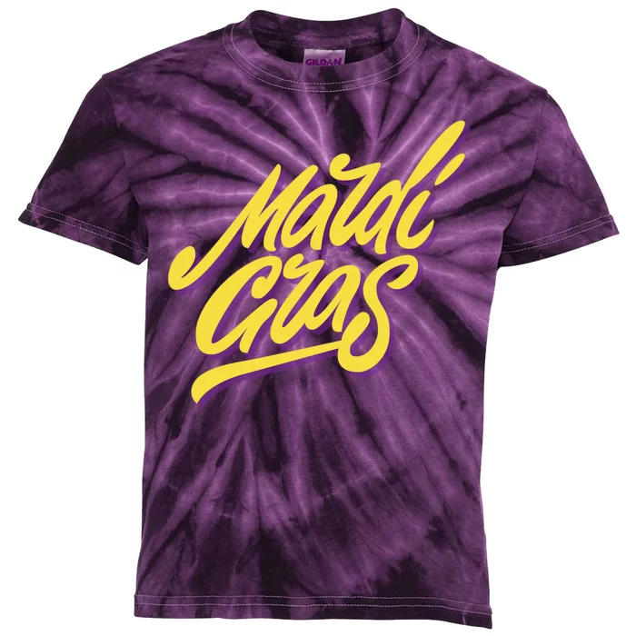 Mardi Gras Simple Style Kids Tie-Dye T-Shirt