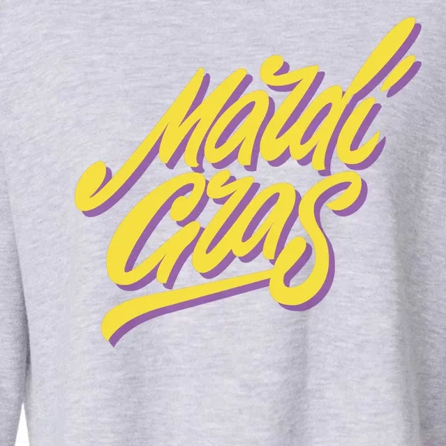 Mardi Gras Simple Style Cropped Pullover Crew