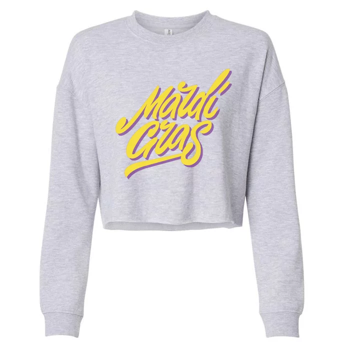 Mardi Gras Simple Style Cropped Pullover Crew