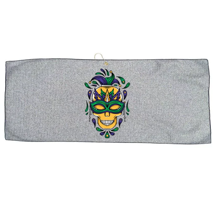 Mardi Gras Skull Mask Large Microfiber Waffle Golf Towel