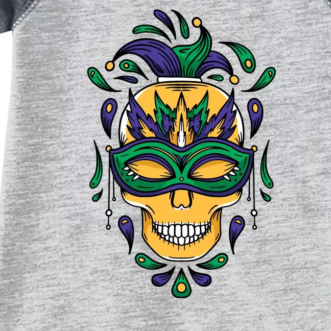 Mardi Gras Skull Mask Infant Baby Jersey Bodysuit