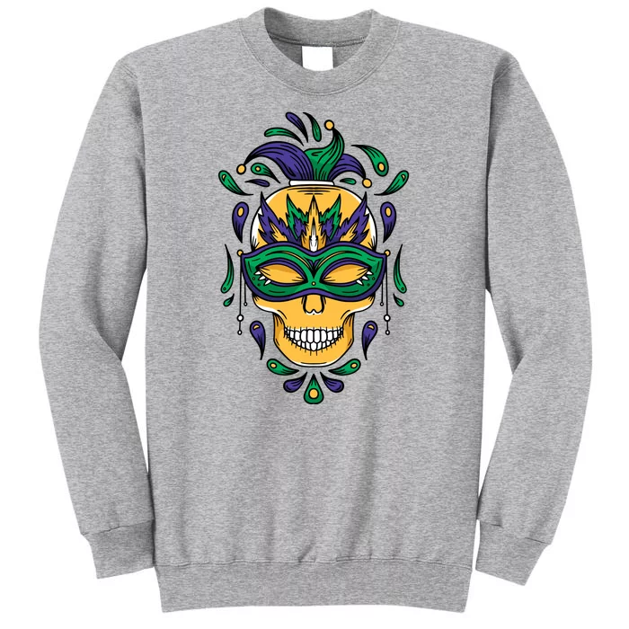 Mardi Gras Skull Mask Sweatshirt