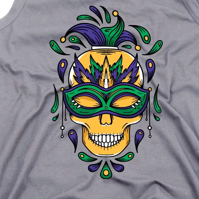 Mardi Gras Skull Mask Tank Top