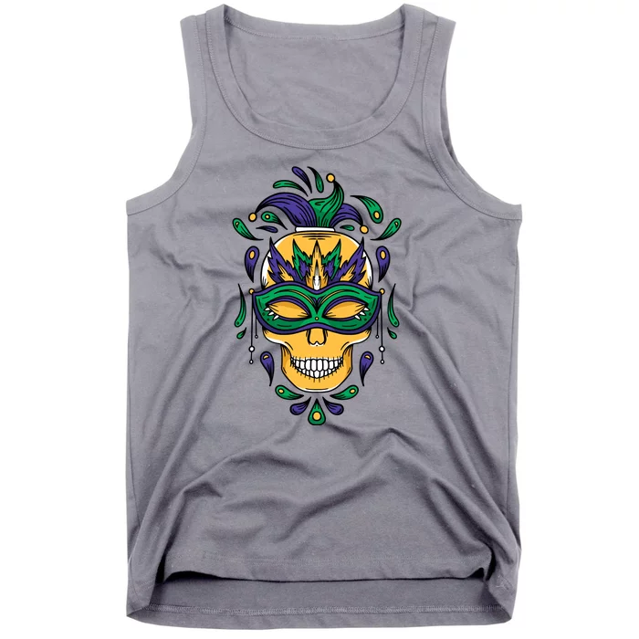 Mardi Gras Skull Mask Tank Top