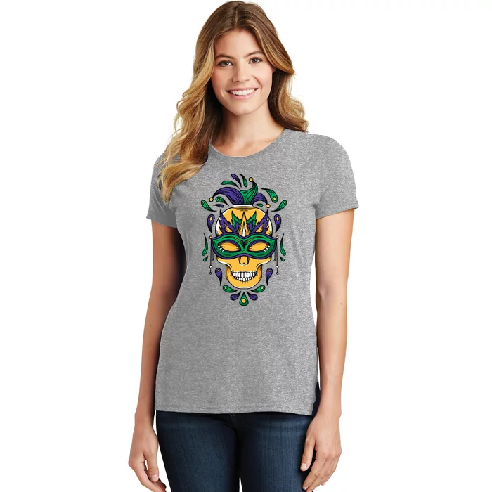 Mardi Gras Skull Mask Women's T-Shirt