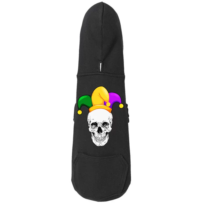 Mardi Gras Skull Parade Jester Doggie 3-End Fleece Hoodie