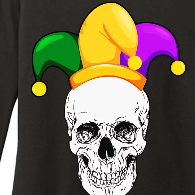 Mardi Gras Skull Parade Jester Womens CVC Long Sleeve Shirt