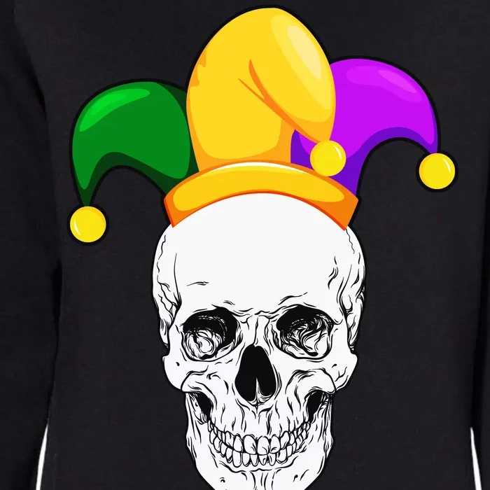 Mardi Gras Skull Parade Jester Womens California Wash Sweatshirt