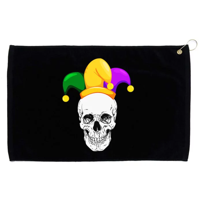 Mardi Gras Skull Parade Jester Grommeted Golf Towel