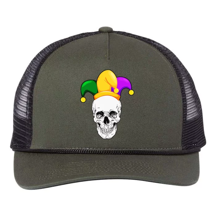 Mardi Gras Skull Parade Jester Retro Rope Trucker Hat Cap