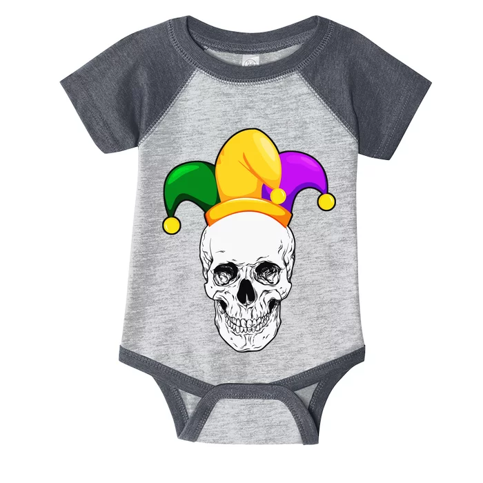 Mardi Gras Skull Parade Jester Infant Baby Jersey Bodysuit