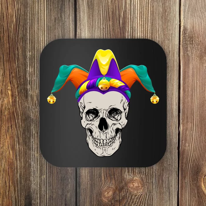 Mardi Gras Skull Party Hard Coaster