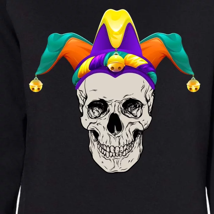 Mardi Gras Skull Party Hard Womens California Wash Sweatshirt