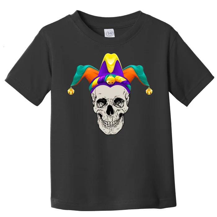 Mardi Gras Skull Party Hard Toddler T-Shirt