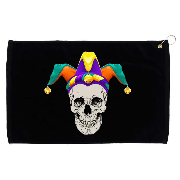 Mardi Gras Skull Party Hard Grommeted Golf Towel