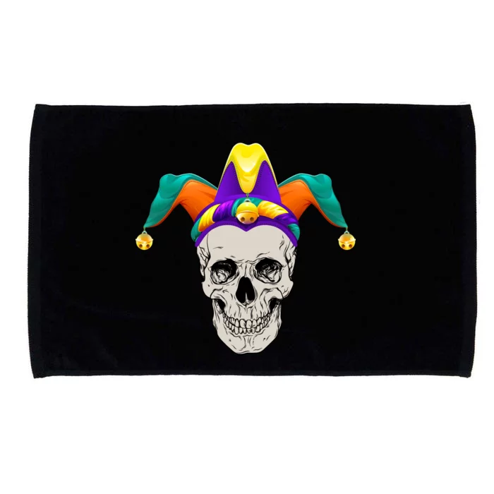 Mardi Gras Skull Party Hard Microfiber Hand Towel