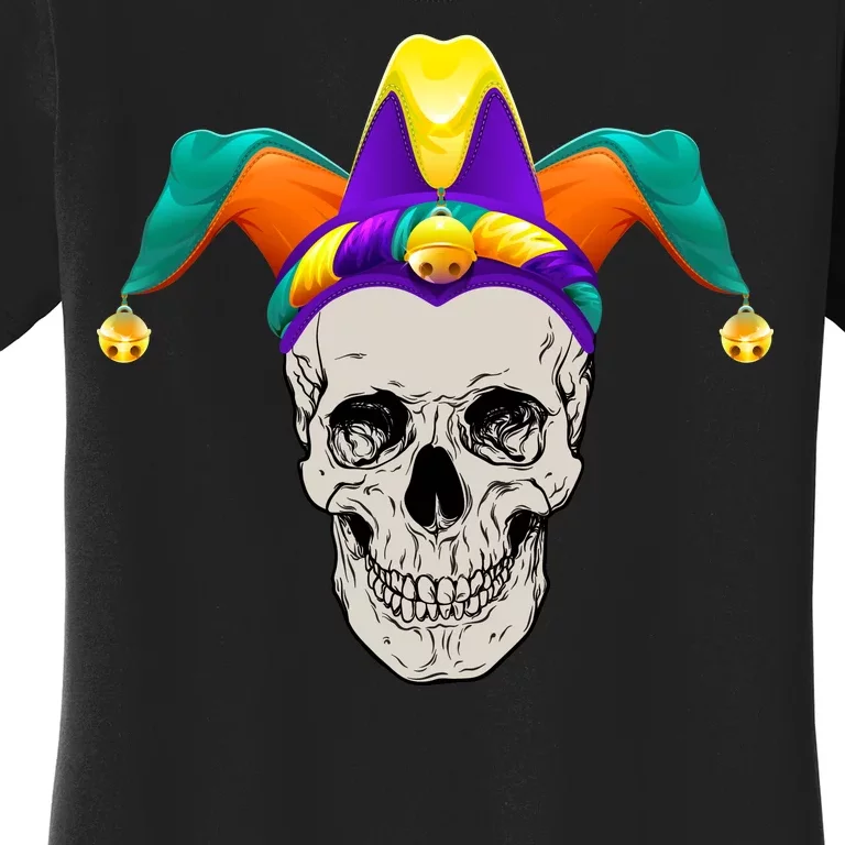 Mardi Gras Skull Party Hard Women's T-Shirt