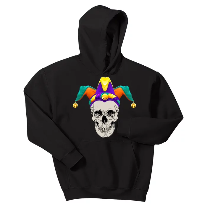 Mardi Gras Skull Party Hard Kids Hoodie