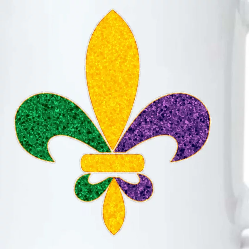 Mardi Gras Sparkle Fleur De Lis Black Color Changing Mug