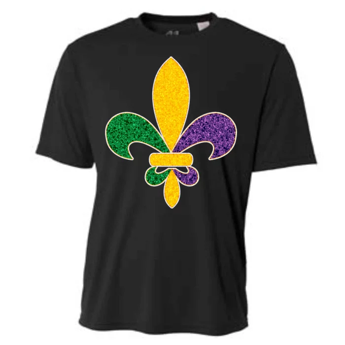 Mardi Gras Sparkle Fleur De Lis Cooling Performance Crew T-Shirt