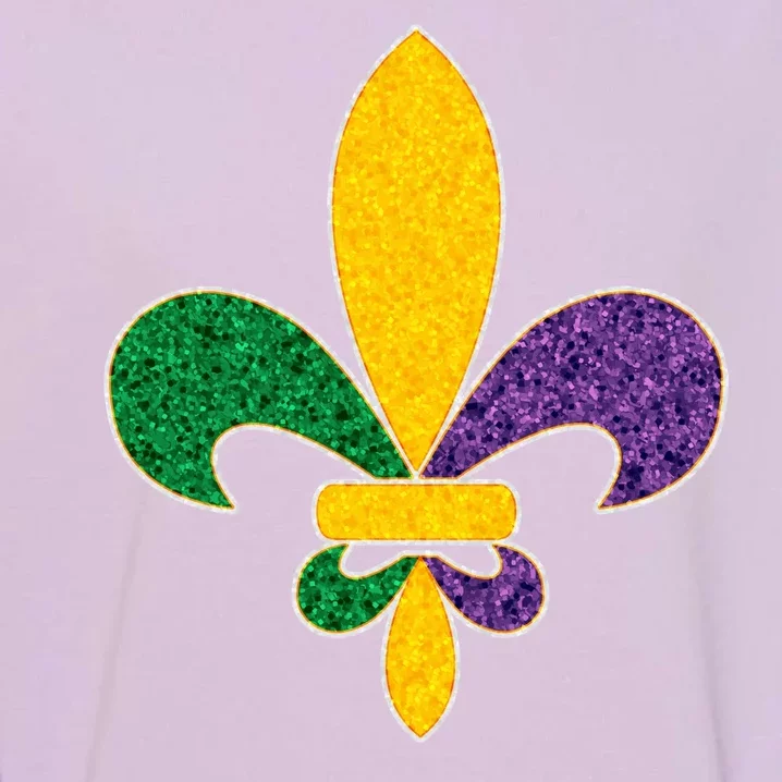 Mardi Gras Sparkle Fleur De Lis Garment-Dyed Sweatshirt