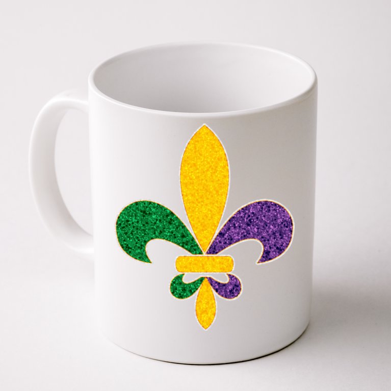 Mardi Gras Sparkle Fleur De Lis Coffee Mug