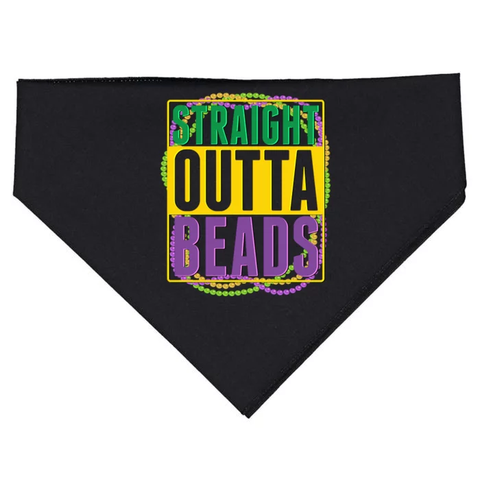 Mardi Gras Straight Outta Beads USA-Made Doggie Bandana